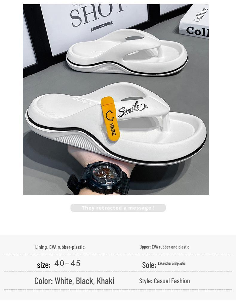 Men's Lightweight Cross-Border EVA Flip-Flops: Trendy Outdoor Casual Beach Slippers with Comfort Step.