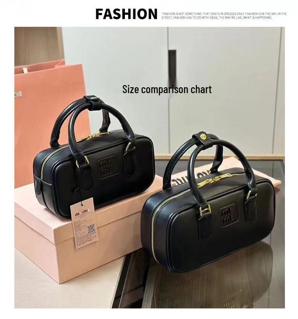 Zhang Yuanying Style Women's Fashionable Versatile Large Capacity Boston Pillow Handbag