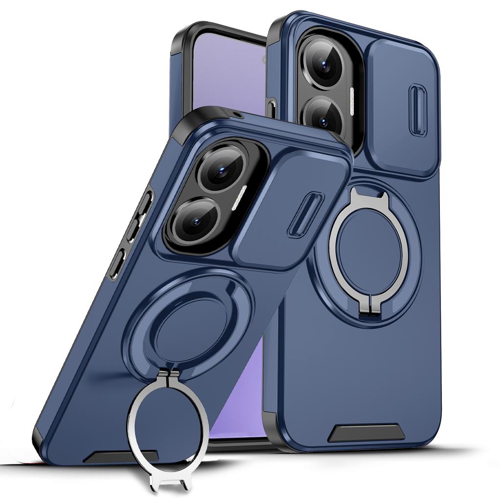 For Mi POCO X7 Pro Slide Camera Protection Magnetic Stand Phone Case for Mi Poco X6 Pro F7 Ultra C75 Defender Cover