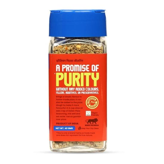 CRISTA 40 gms Italian Pizza Seasoning | Pizza Seasoning for Pasta, Salads & Breads Seasoning | Vegan | Fresh  | Zero added Colours & Preservatives