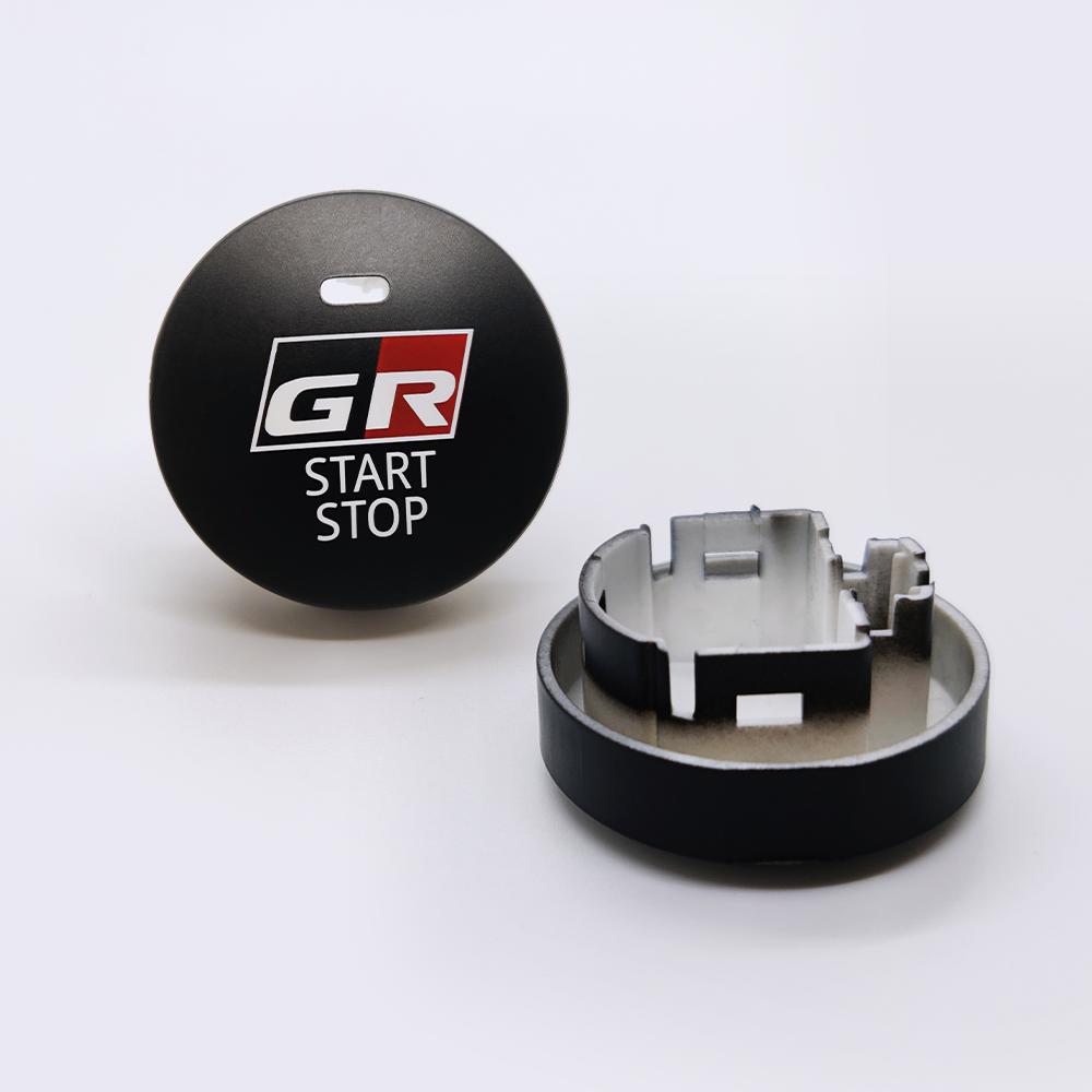 Car One-Click ABS Start STOP Engine Ignition Button Switch Decal Modification Interior Accessories For Toyota Gazoo Racing