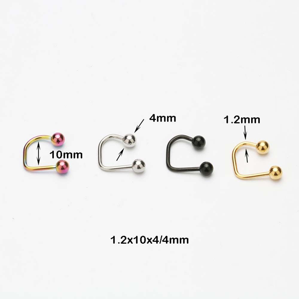 Piercing do bradavek, hypoalergenní, korejský piercing do rtů, šperky pro ženy, nosní kroužek ve tvaru U, piercing do rtů