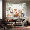 2D Rustic Woodland Creatures Background Banner for Kids' Photo Shoot