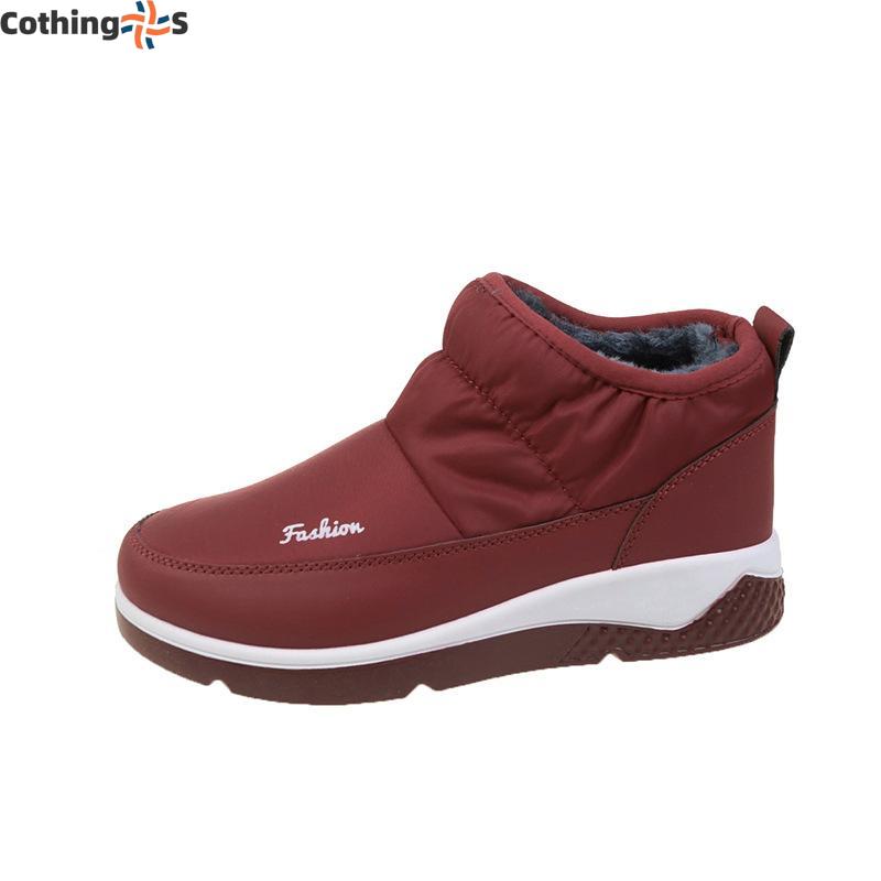 Waterproof Thickened Cashmere Fashion Cotton Shoes Ladies Snow Boots