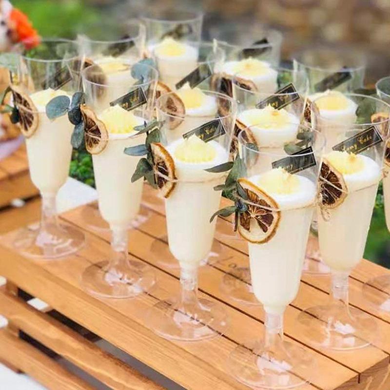 1/10Pcs Plastic Disposable Clear Champagne Cocktail Glasses Wine Cups Birthday Party Wedding Anniversary Festival Drinkware