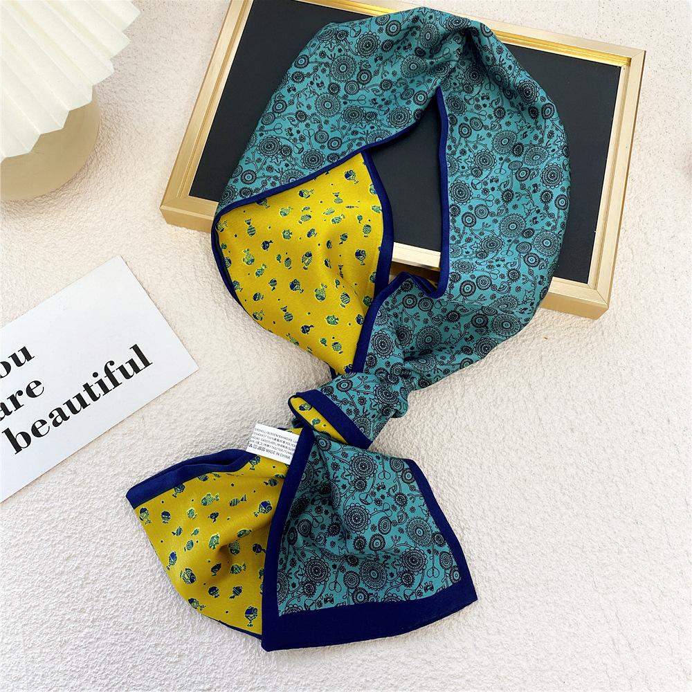 New Scarves Silk Scarves Women'S Spring And Autumn Season Long Decorative Professional Scarves Summer Thin Styles Paired With Shirts Stylish
