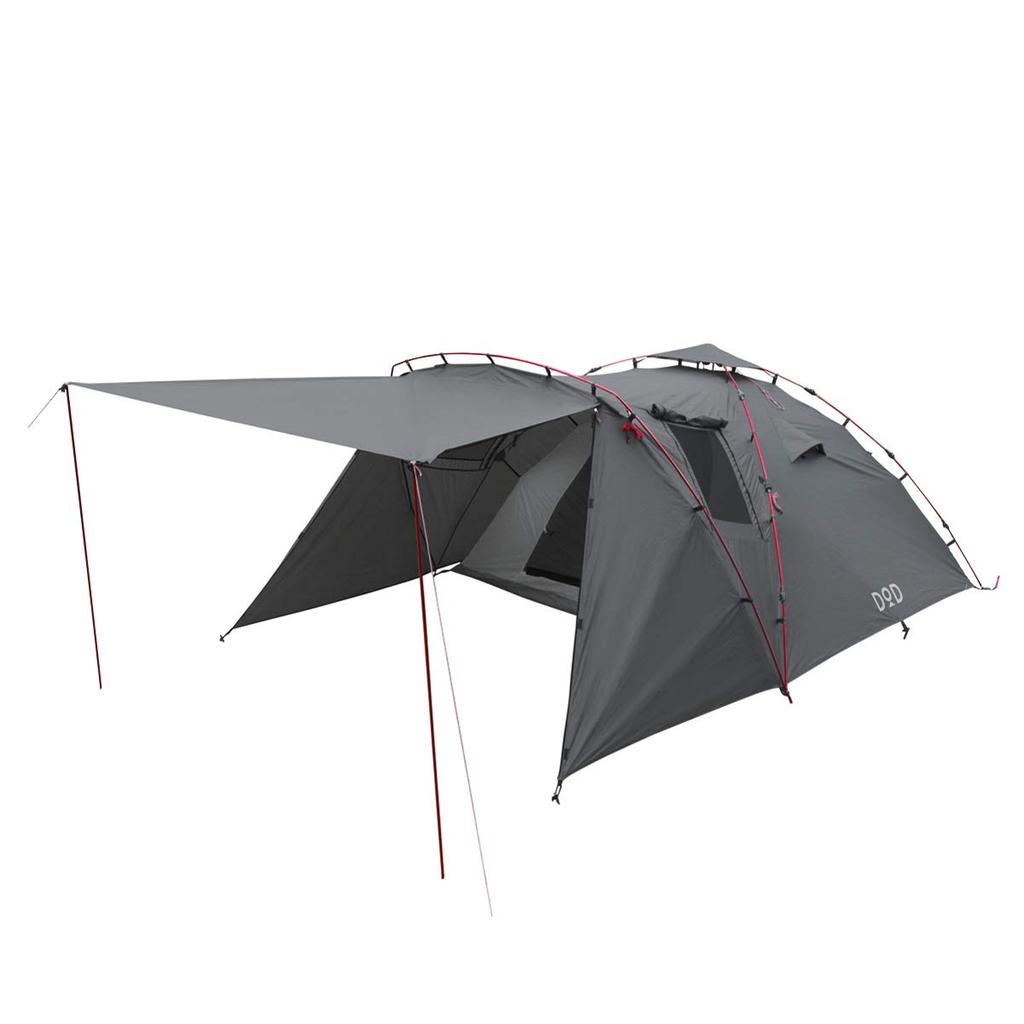 DOD Tandem Spacious Perfect for Touring and Includes Ground Black Rider's Tent, 2-3 Person, Vestibule, Festivals, One-Touch Tent, Sheet, T3-485,