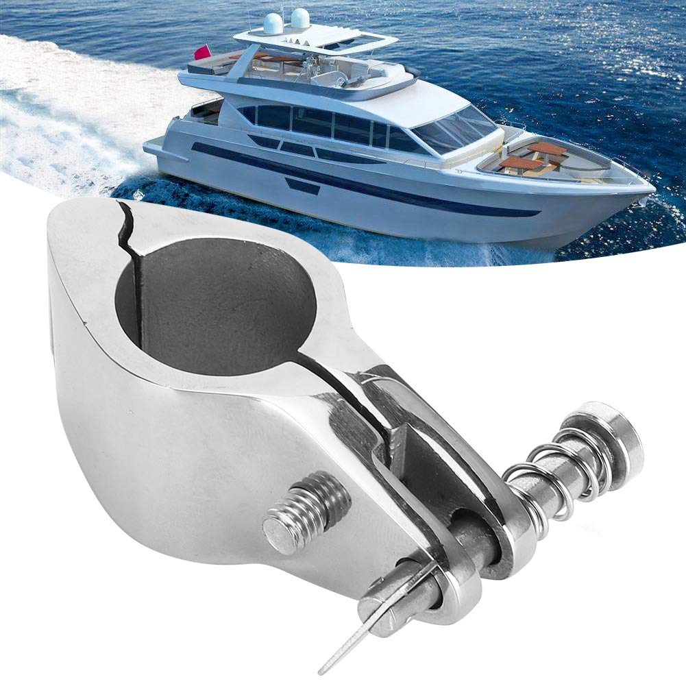 KIMISS 2 Pcs Boat Top Hinged Jaw Slides Steel Boat Hinged Upper Jaw Slides Marine Hardware Fitting Tip Style (32mm)