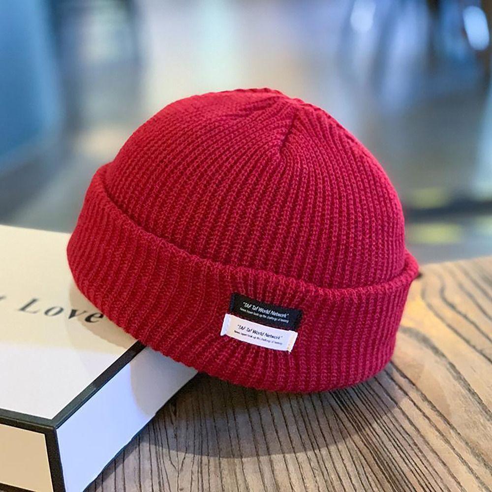 Soft Wool Thread Knit Cap Ear Protection Knitted Hat Fashion Pullover Cap  Women Men