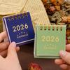 2026 Pferdejahr Mini Schreibtischkalender Einfacher Tragbarer Spiral-Monatskalender Planer Büro- und Heimdeko