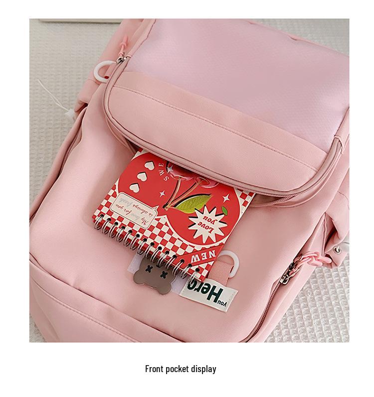Mochila Transfronteiriça Leve e de Grande Capacidade para Estudantes - Ideal para Ensino Fundamental II, Ensino Médio e Faculdade.