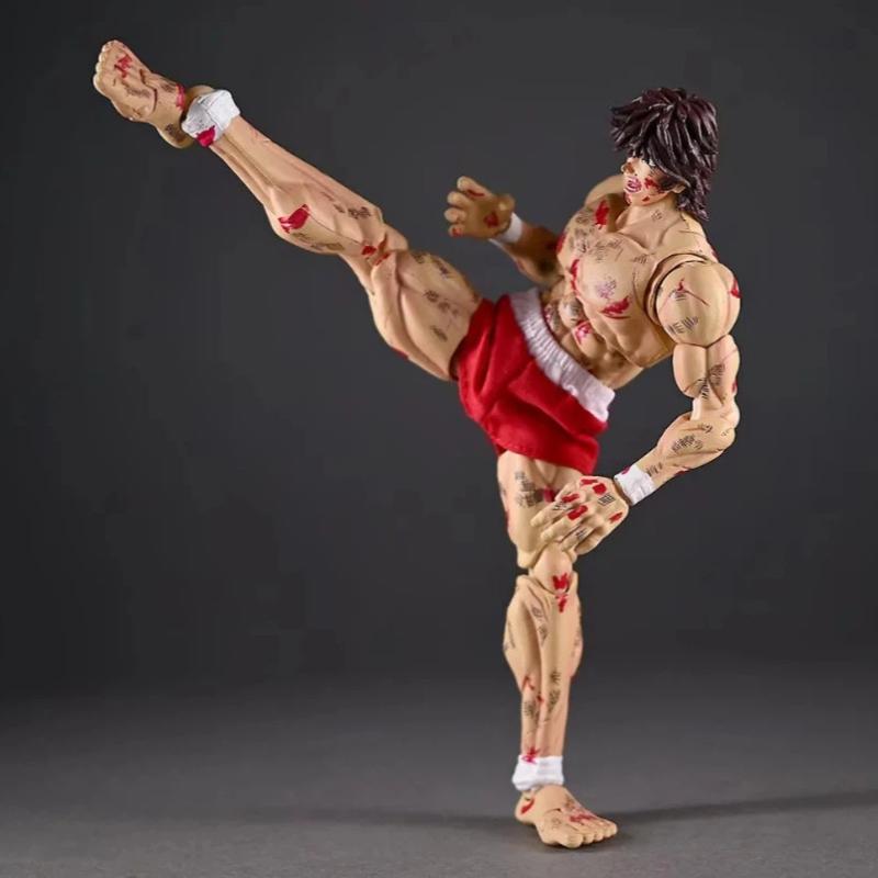 Baki Hanma Action Figure 1/12 Scale Chinese Made Battle Damaged Articulated Collectable For Anime Fans Display In Color Box Premium Quality