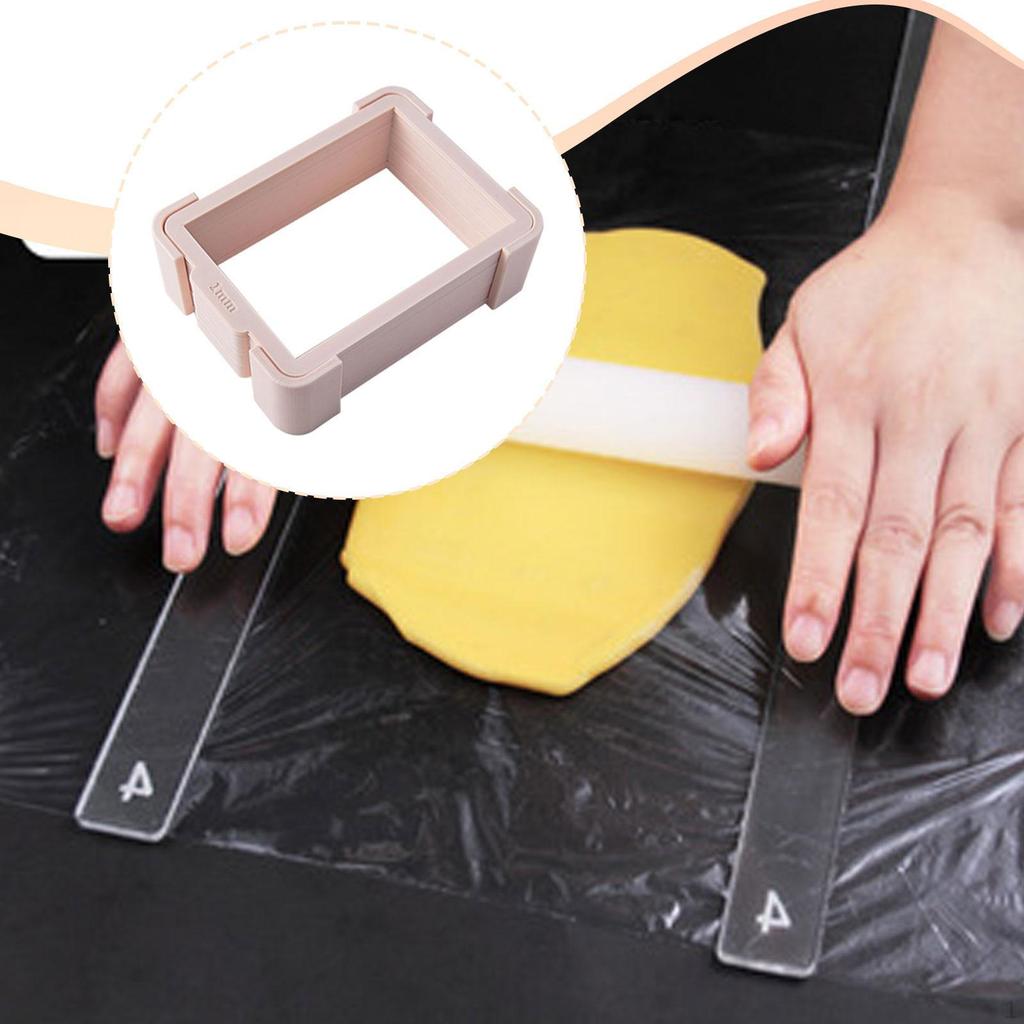 Clay Rolling Frame Set Fondant Depth Guide for and DIY Handicrafts Professional