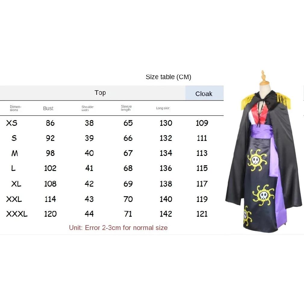 Anime Boa Hancock Cosplay With Cloak Boa Dress Costume Sailor Suit Boa Hancock Cosplay Costume Custom size Black Dress Earrings
