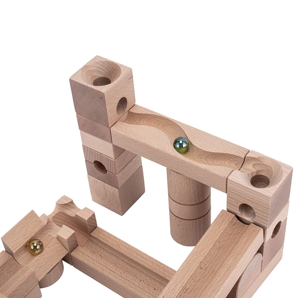 Cuboro Junior Starter Set Ball Path and Ball Tower Wooden Building Cuboro 40-Cube (201) - - Kids' Blocks, Cuboro, Cuboro, Cuboro, Start/JUNIOR [Used]