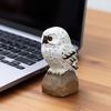 Handcrafted Wooden Snowy Owl Sculpture Statue Figurines Animal  Home Desk Accessories Decor Ornament Home Decoration Unique Gift
