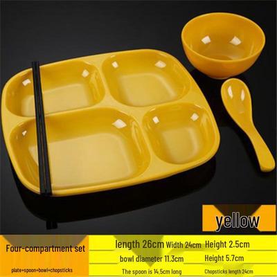 Jijun Commercial Melamine 4-Compartment Dinner Plate