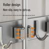 ZNMW No-Drill Stainless Steel Mop and Broom Holder