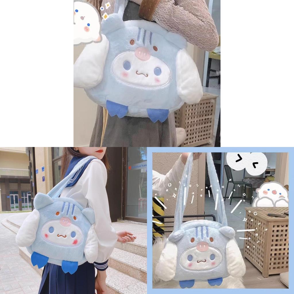 Cinnamoroll Plush Shoulder Bag With Large Capacity For Daily Use Girls
