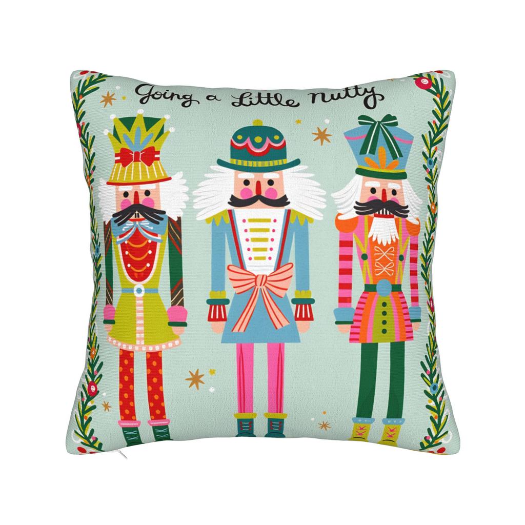 Christmas Nutcracker Pillow Case  Funny Pillow Cover Comfy Pillowcases For Sofa Car Home Decor