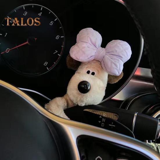 Lindo muñeco de peluche de perro con forma de perro, adorno multifuncional para coche, figura decorativa con señal de giro para limpiaparabrisas, regalo para conductores