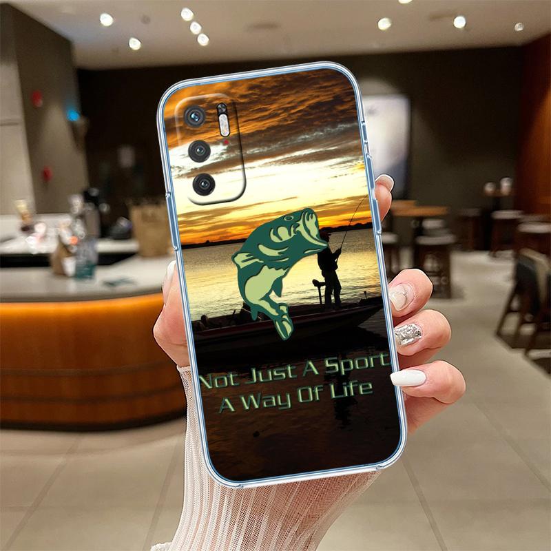 RE4 Angling Go Fishing Transparent Phone Case for Samsung Galaxy A04 A04S A14 A23 A34 A54 M23 M33 M52 M53