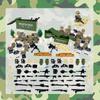 Moc Military Soldiers Building Blocks Figurines Set Plastic Toy With Weapon Accessories And Equipment Bag