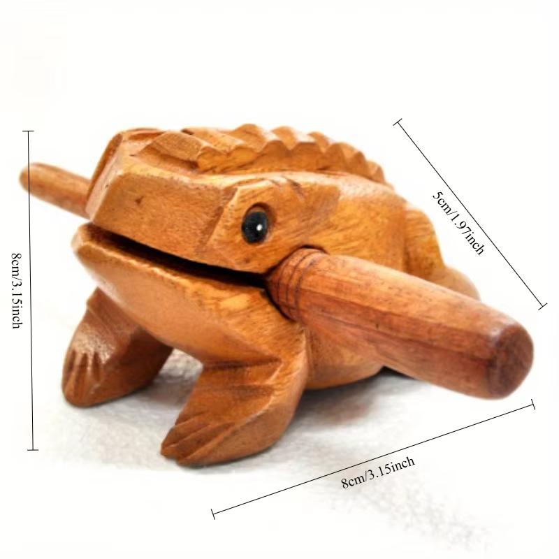 1 Stück Thailand Frosch Holzschnitzerei Ornamente Handgeschnitzte Kröte Kreative Vokalspielzeuge Massivholz Kröte Handwerk Landschaftliche Souvenirs