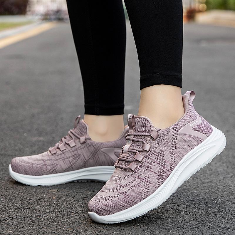 Brand Spring and Autumn Non-slip Lightweight Walking Shoes Casual Sports Breathable Mom Shoes
