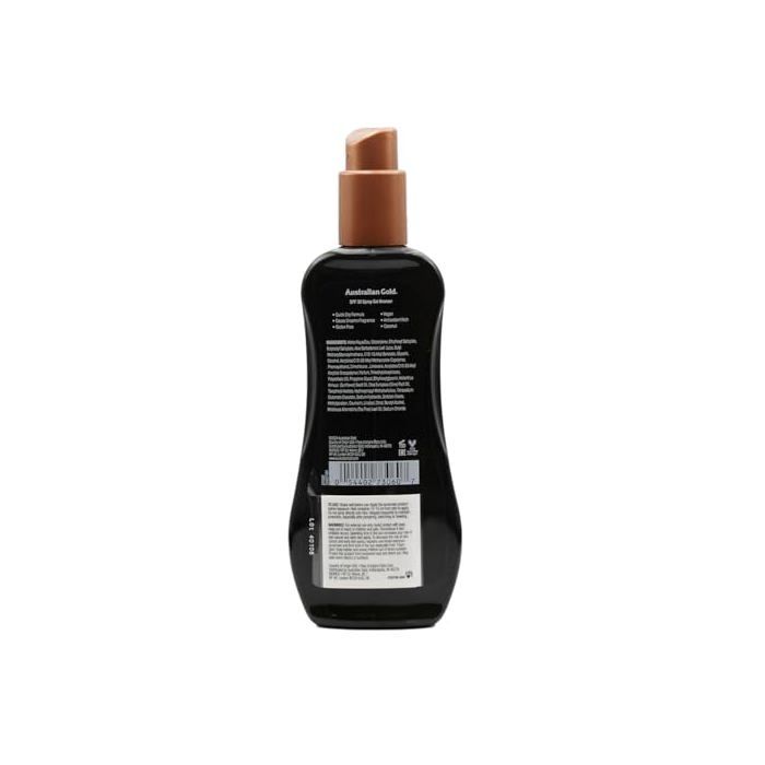 Australian Gold Protections Solaire SPF30 Spray Gel avec Agents Bronzants 237ml