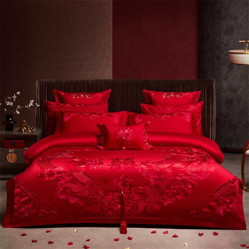 

Премиальный свадебный набор из китайского длинноволокнистого хлопка с вышивкой дракона и феникса - Доступен в наборах из 4, 6, 8 и 10 предметов Standard 4-Piece Sheet Set [Duvet: 200x230cm]