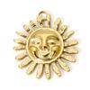 2 PCs 304 Stainless Steel Charms 18K Real Gold Plated Sun Moon Cross Heart Pendants For DIY Necklace Jewelry Making Findings