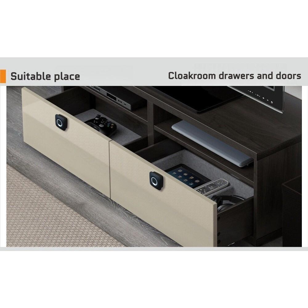 Ultra-thin Panel Wardrobe Locks Smart Cabinet Locks Biometric Keyless Furniture Drawer Cabinet Fingerprint Lock