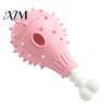 Pet Enrichment Toys Dog Treat Dispenser Toy, Spiky Chicken Leg Chew Rubber Interactive Foraging Games for Pets Puzzle Feeder Aggressive Chewers,