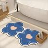 Flower special-shaped toilet bathroom entrance door suction pad foot pad  diatom mud non-slip pad washing table love