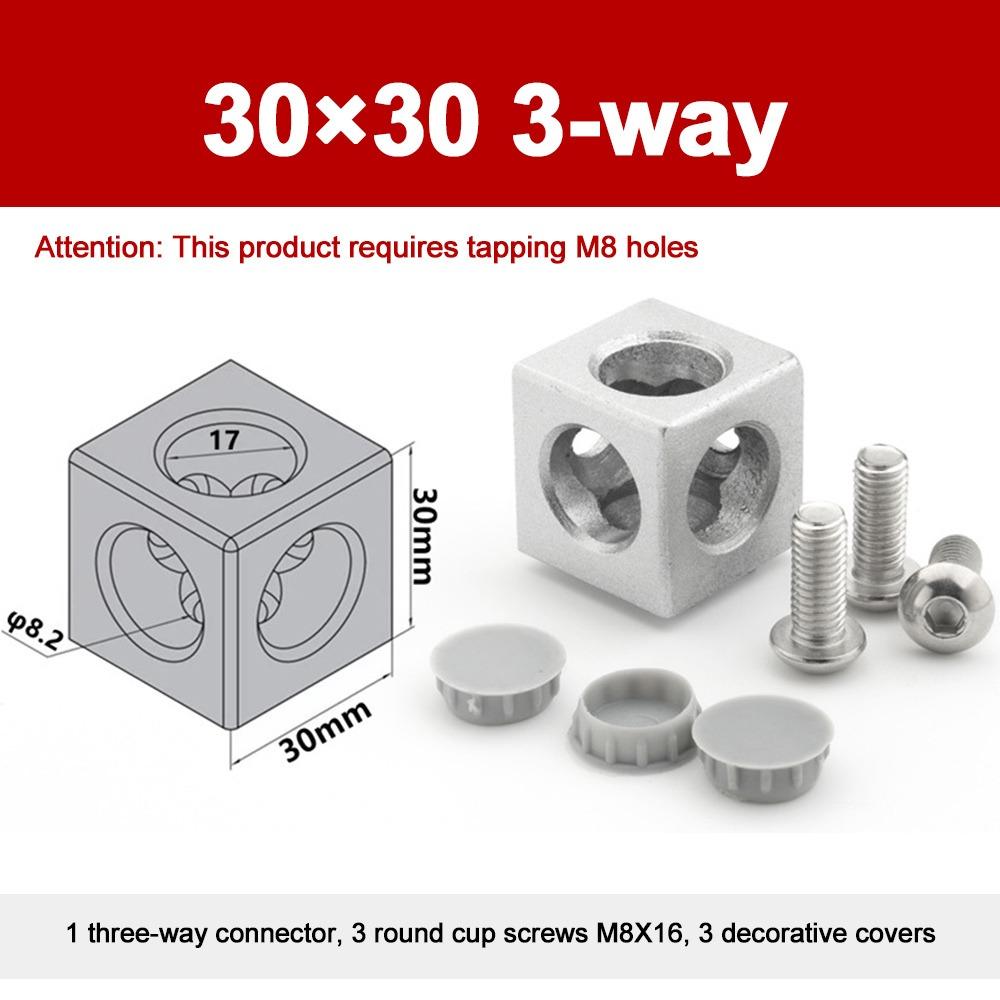 1Pcs 2020 3030 4040 4545 Aluminum Cube Corner Connector Aluminum Cube Design Aluminum Profile Fastener Profile Joint