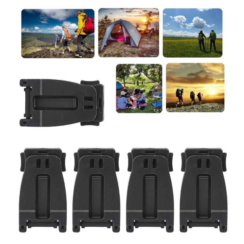 5Pcs Webbing Buckle Clip Backpacks Mounting Buckle Tactically Strap Buckle Clip Ribbon Connection Fixed Clip Enduring