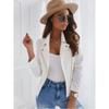 Leather & Suede - Hot Selling Women's Fashion Casual Faux Suede Moto Jacket with Zipper & Buttons, In Stock