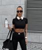 Set di abbigliamento sportivo da jogging più venduto: T-shirt a Maniche Corte Monocolore & Pantaloncini a Cinque Punti - Set Due Pezzi per Europa & America