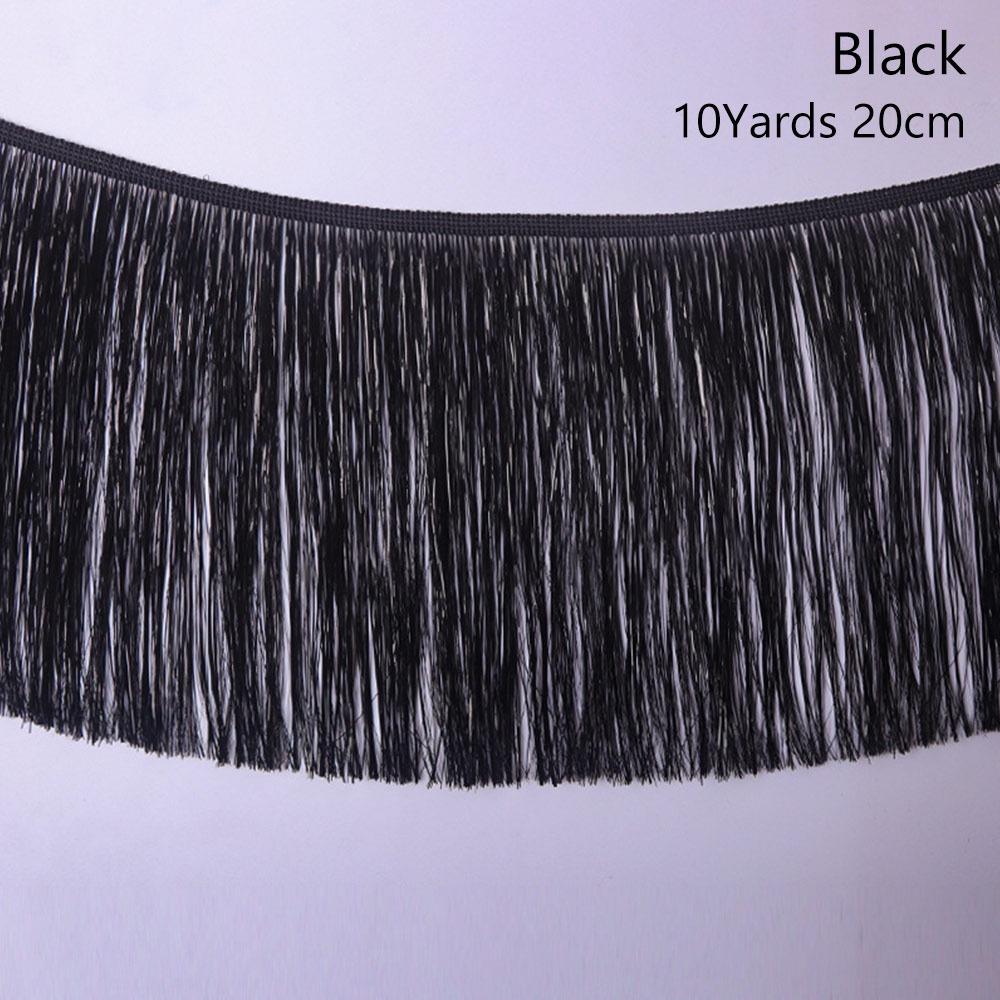 10Yards 20cm Wide Skirt Tassel Illusion Laser Gradient Fringe Ornaments DIY Lace Fabric Trim