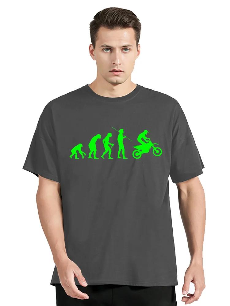 Summer Fashion T-shirt Evolution Motocross Enduro Moto Cross Motorrad Biker Cotton Tshirt Clothing Oversized Tops Tees