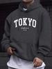 Tokyo Japan Letter Creative Prints Male New Sweatshirt Soft Street Clothing Autumn Long Sleeved Hoodie Casual Comfortable Top