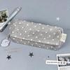 Korean-Style Polka Dot Pencil Case Large Capacity With Cute Seal Pendant For Students School Office Use