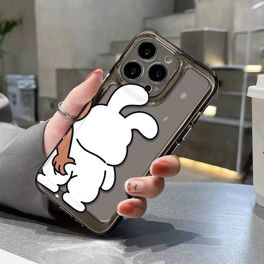 Pulling butt bear applies to iPhone17promax mobile phone case Apple 15 cartoon 14/13 personality 15 anti-drop x