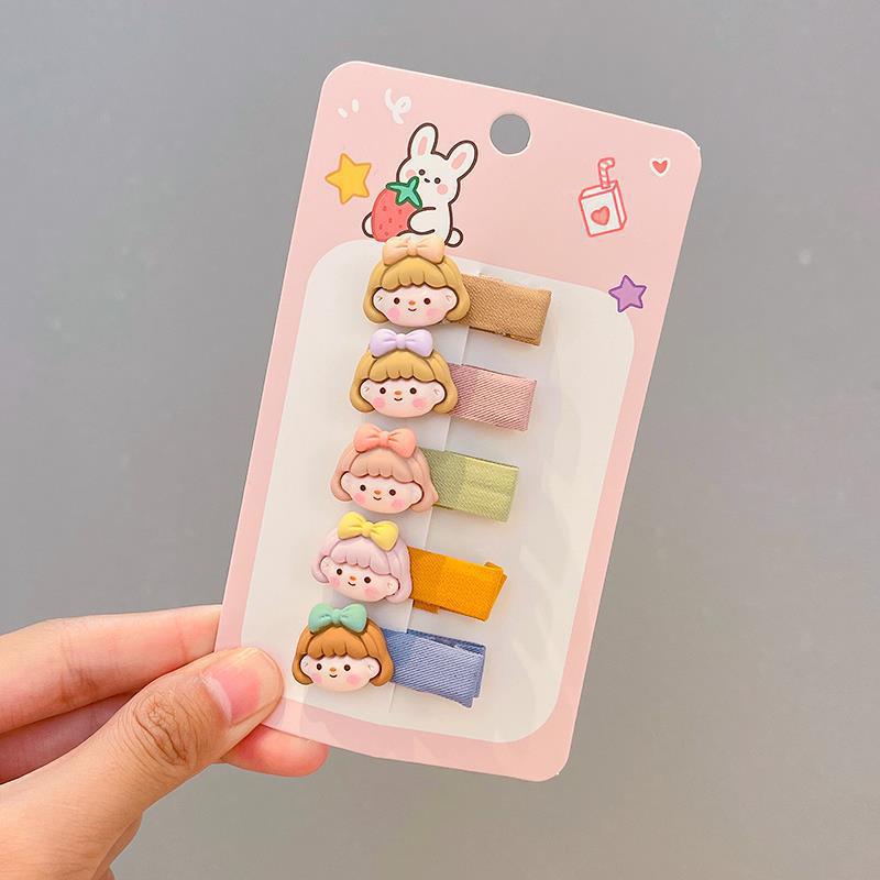 

5 шт./компл. детская заколка для волос с милым мультяшным животным, заколка для волос для маленьких девочек, модная боковая заколка с челкой для детей, аксессуары для волос