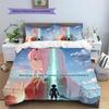 Darling in the Franxx Gemustertes Kissenbezug & Bettbezug Set 3-teilig Anime-Stil Bettwäsche Dekor Geschenk für Fans YUN6515