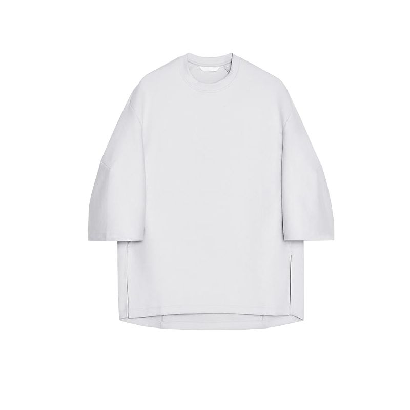 Spring and Summer New Women's Clothing Double-Sided Cloth Cocoon Shaped round Neck T-shirt 3641310 Loose Casual Trousers 3641311