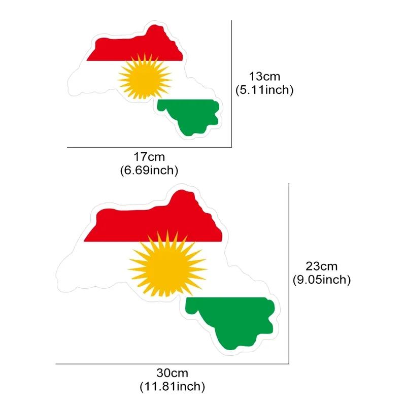 Kurdistan Kurdere Kort Kreative Klistermærker Bilrude Side Motorcykel Flag Kort Vinyl Dekaler Bilkarosseri Dekoration Klistermærker Tilbehør