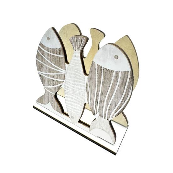 Holz-Serviettenhalter, vertikaler Serviettenspender im Meeresstil, quadratischer geordneter Aufbewahrungs-Handtuchhalter für Küchendekoration, Esstischdekoration