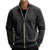 E Maglione Lavorato a Maglia da Uomo Invernale con Cerniera Top Giacca in Velluto Sottile a Maniche Lunghe